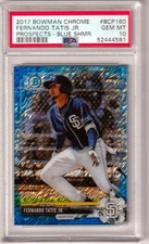 FERNANDO TATIS - 2017 BOWMAN CHROME PROSPECTS - BLUE SHIMMER - PSA GEM MT 10