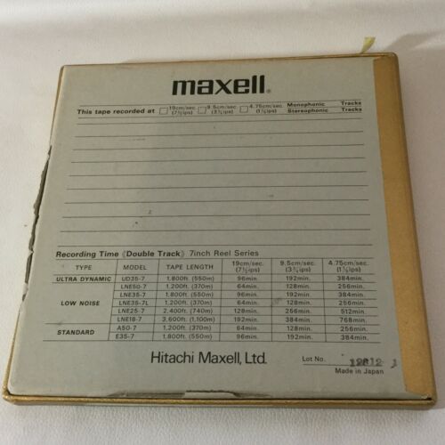 Maxell Magnetic Sound Recording Tape Ultra Dynamic "UD35-7" Untested Sold AS IS - Picture 2 of 3