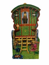 Romany Gypsy Bow Top Caravan Jumbo Magnet- Gypsy Caravan -Gypsy Caravans WT52-JM