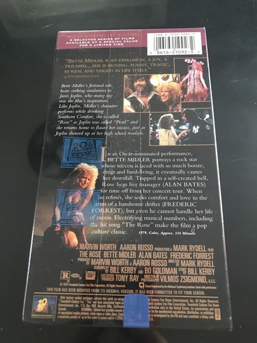 VTG VHS NEW SEALED The Rose Bette Midler Allen Bates 20th Century Fox Selections - Picture 2 of 6