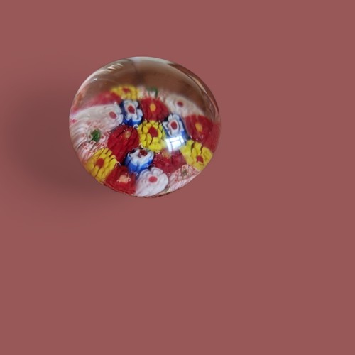 Fermacarte Millefiori in miniatura vintage, piccoli fiori multicolore ex con - Foto 4 di 6