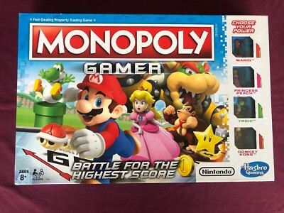 Monopoly Gamer Mario Kart Complete Board Game Nintendo Hasbro