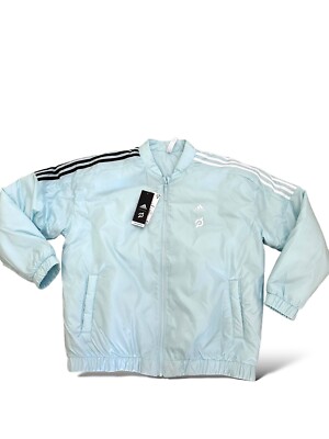 NWT$90 Adidas Peloton Women's Bomber Jacket Light Blue size L