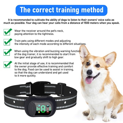 4900 FT Remote Dog Shock Training Collar Rechargeable Waterproof LCD Pet Trainer - Picture 12 of 16