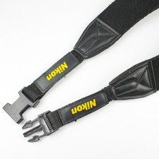 Nikon - 1 5/8" Wide Black Neoprene Camera Neck Strap - Quick Release - No Ends