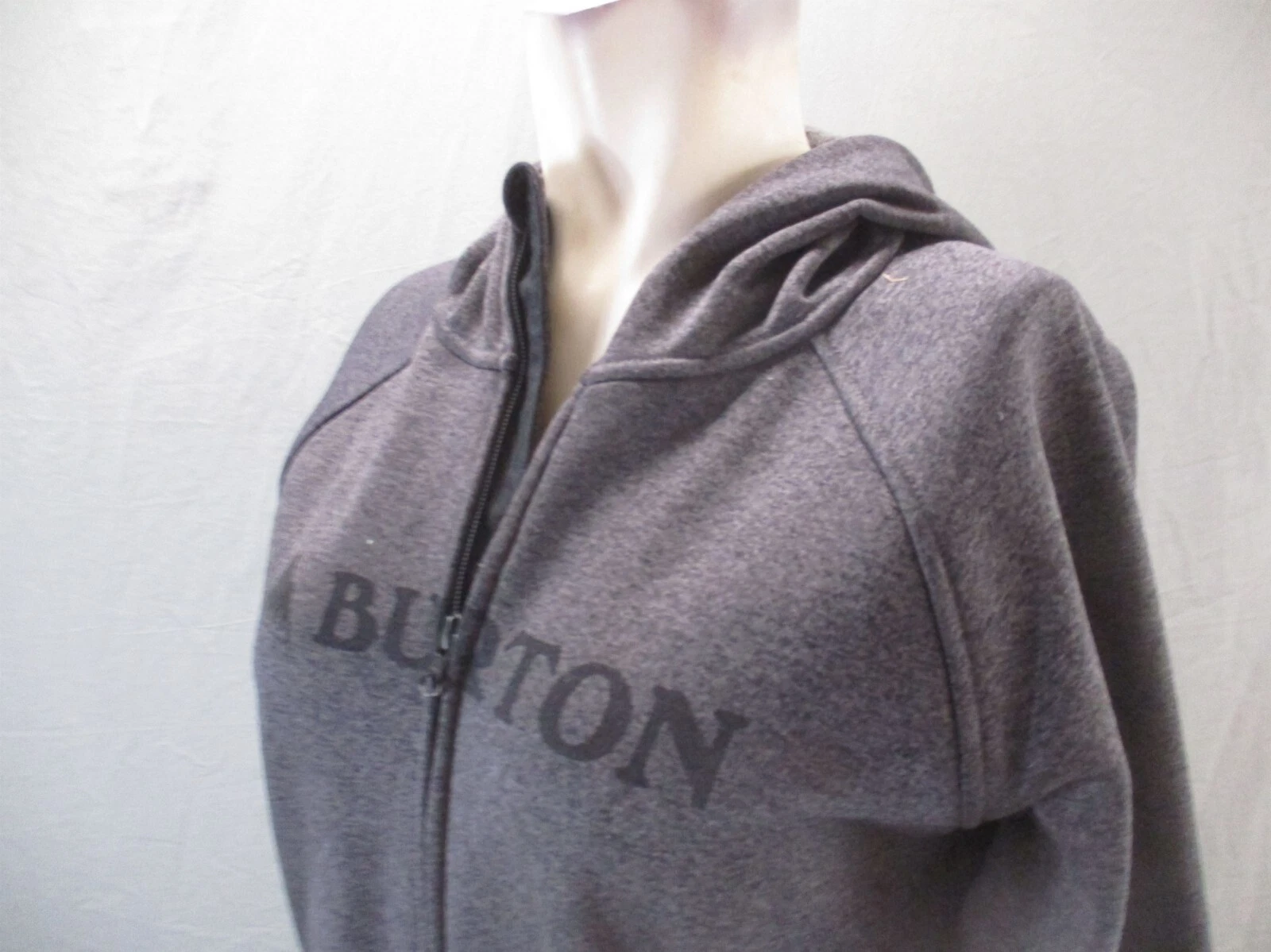 burton full zip pocket fleece lined knit athletic jacket