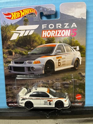 1/64 HOT WHEELS FORZA HORIZON 5 MITSUBISHI LANCER EVOLUTION VI #6 RALLY CAR