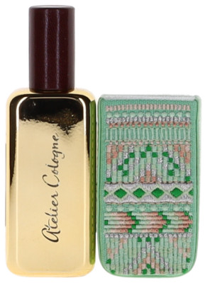 Santal Carmin By Atelier Cologne Absolue 1oz Spray with Lemon Island Pouch New