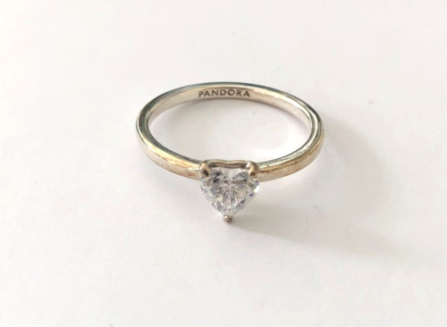 Sparkling Heart Solitaire Ring