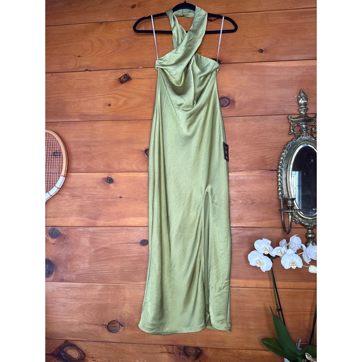 open lace back dress V Neck Full Skirt Waist Gown in Aqua, Gold, and Chartreuse Aqua, Gold, Chartreuse / 10