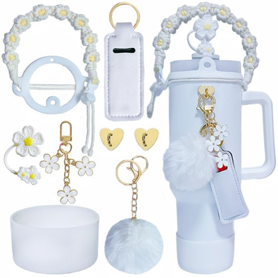 #ad Accessories for Stanley Cup1 Handle Strap for Tumbler 40oz1 Siliocne Water ... $9.99