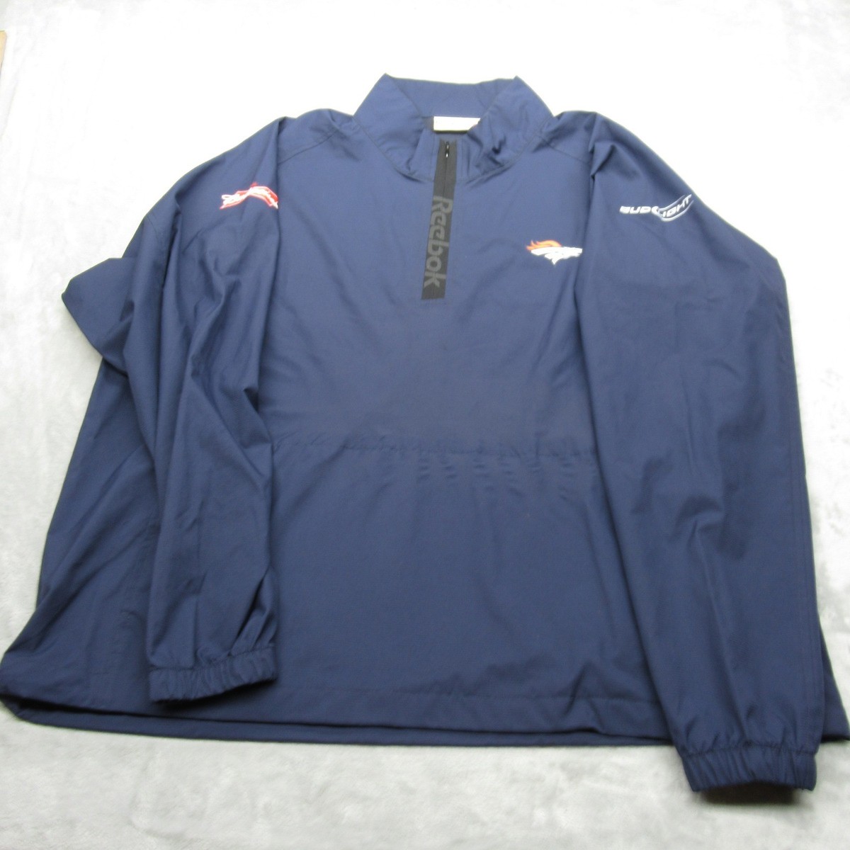 Denver Broncos Windbreaker Men XL Blue Budweiser Vendor Jacket Ripstop LightPack View 2