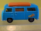 1970 Lesney Superfast Volkswagen VW BUS Camper Matchbox Dormobile 23 Orange