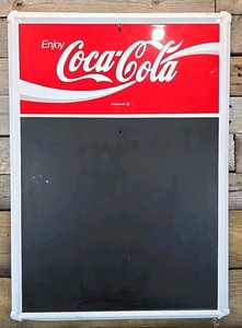 Original 1980s Enjoy Coca-Cola Chalk Menu Board Advertising Sign