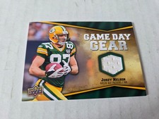 Jordy Nelson Packers 2009 Upper Deck Game Day Gear Jersey Relic Football Card