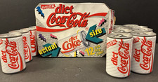 RARE VHTF Vintage 1994 Diet Coke Mini Case + 12 Aluminum Cans Great 90s Graphics