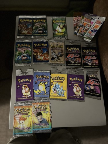 Lot of 19 EMPTY Vintage Pokemon Booster Packs