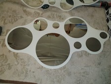 Calligaris Bubbles Mirror Wood Frame Made In Italy  38x19