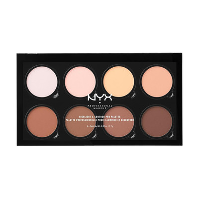 NYX Professional Makeup Highlight & Contour Pro Palette, Puder Konturen Kit, 8 V
