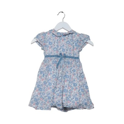 Lily Rose, Kleid, Größe: 104, Blau/Pink/Weiß, Baumwolle, Blumen, Mädchen #ltm