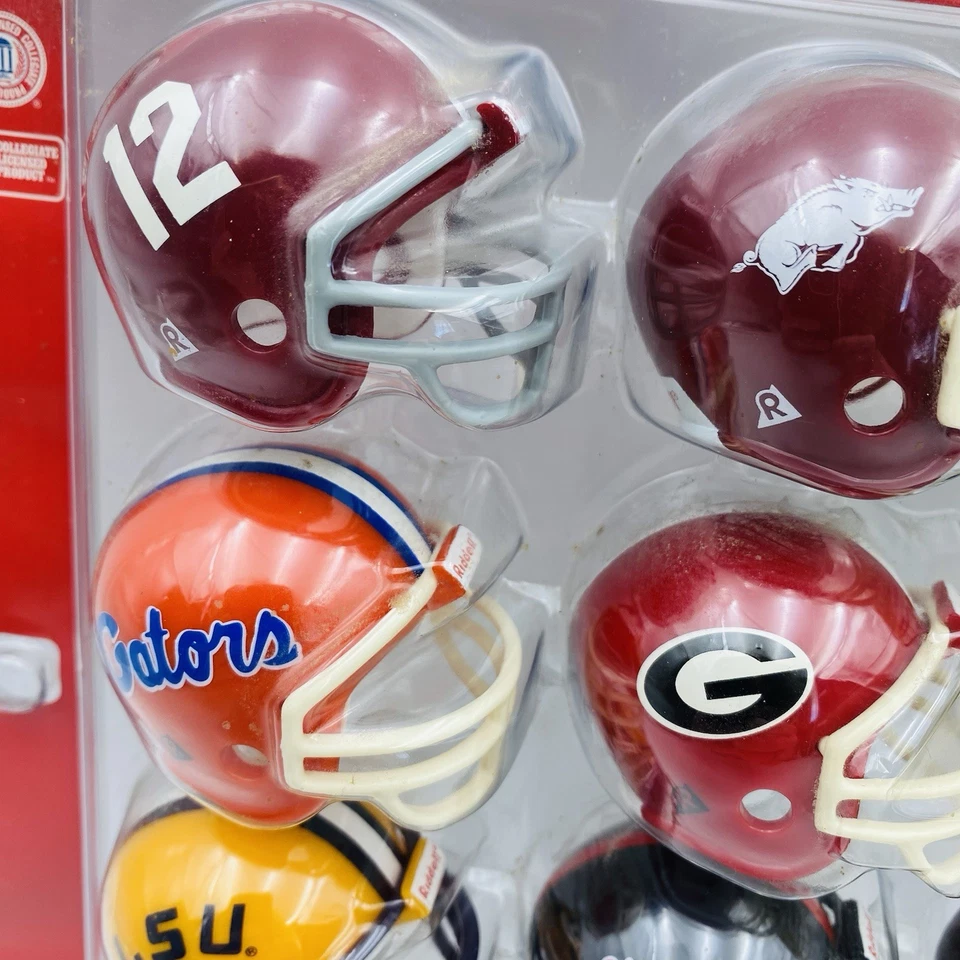 Riddell SEC Pocket Size Conf Mini Helmet Set NCAA College Football - Vintage NOS - Image 3 of 4