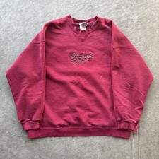 Vintage 1990s Distressed Red Reebok Boxy Sweatshirt