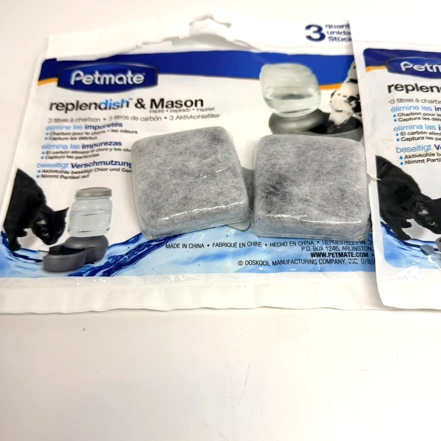Petmate Replendish Waterer Charcoal Filters Lot of 5 Refill Discs for Pets New - Image 3 of 3