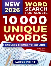 Word Search Book 2026 for Adults: Large Print Word Find Puzzles for Seniors