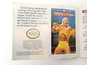 WrestleMania Hulk Hogan Wrestling WWE WWF Nintendo NES istruzioni SOLO MANUALE