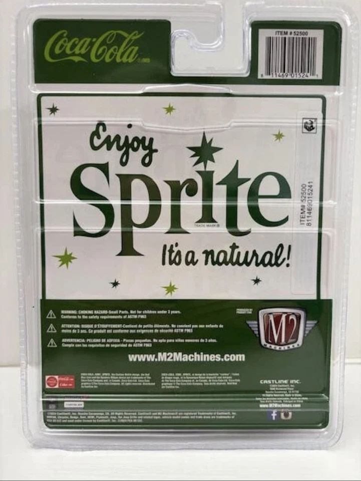 M2 Machines Coca-Cola Sprite 1969 Dodge Charger Daytona HEMI A46 Green 1/64TH - Bild 2 von 2