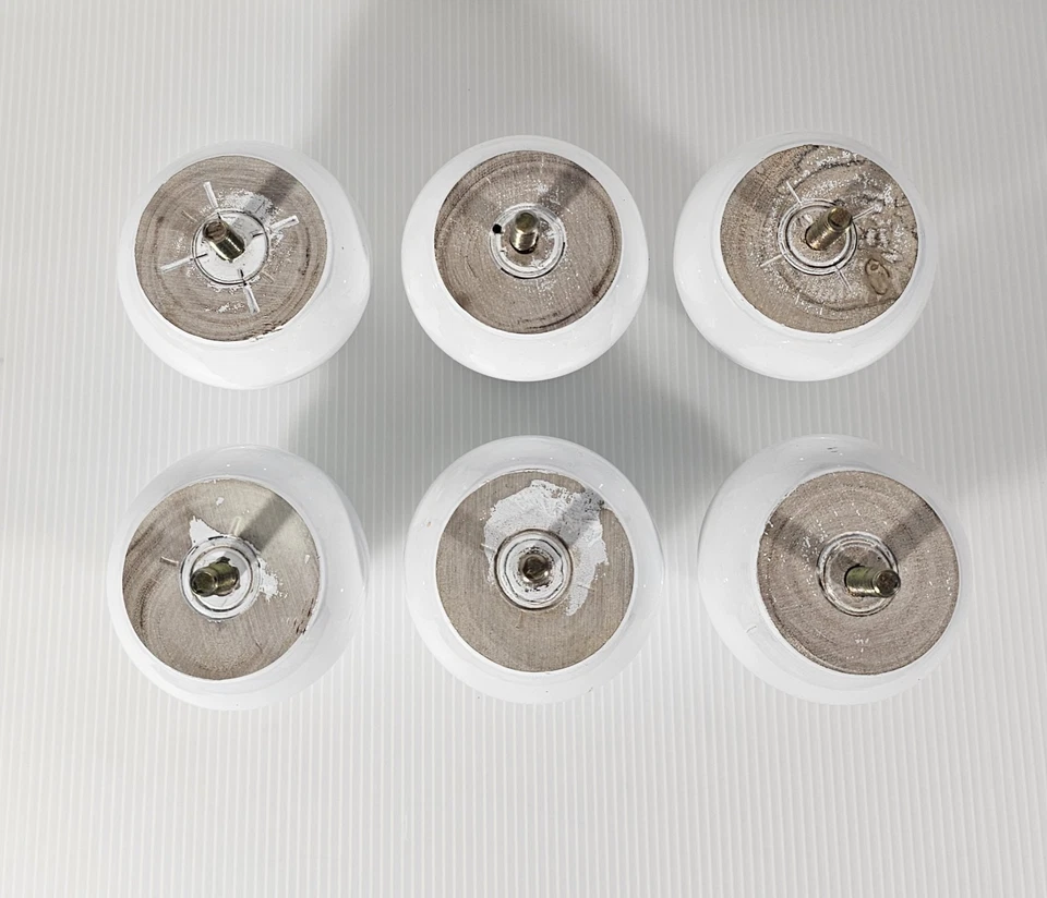 Patas redondas de madera para sofá, juego de 6, patas de sofá para muebles, 4 pulgadas, blanco Foto 3 de 4