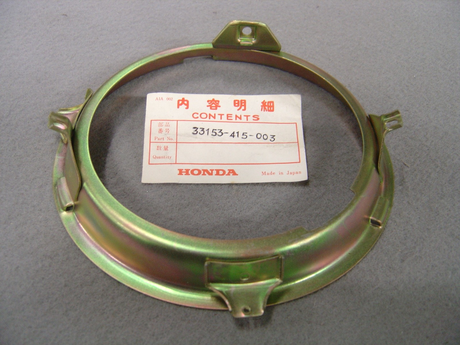 Cerclage interne de phare Honda CX500 1978-1981 Stanley HM-20M-S d'origine