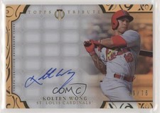 2015 Topps Tribute Auto Orange 35/75 Kolten Wong #TA-KW Auto 1u6