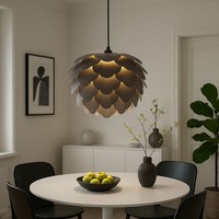Pendellampe HäNgelampe Pendelleuchte BläTter Design Anthrazit Grau HäNgeleuchte