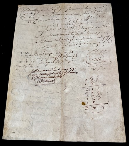 OLD PARCHMENT from 1790 - Picture 4 of 5