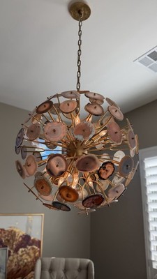 Luxury Agate Chandelier Sliced Gemstone