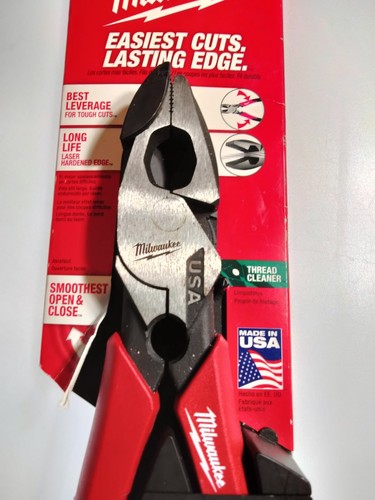 Milwaukee 9" Lineman's Comfort Pliers w Thread Cleaner - Made In USA MT550T - Picture 3 of 7