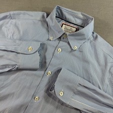 Charles Tyrwhitt Dress Shirt Mens 15.5/33 Blue Stripe Excellent Extra Slim Fit