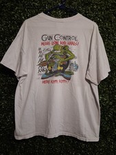 Vintage 90s Ed Roth Ratfink "Gun Control" Xl Shirt
