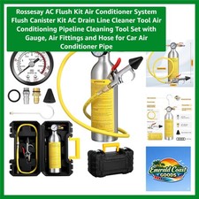 Durable Air Conditioner Flush Canister with Pressure Gauge and Hose - 3.56 lbs