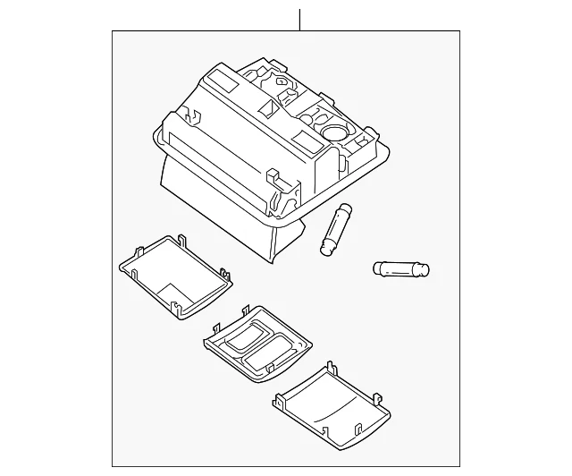 Оригинальный держатель солнцезащитных очков для передних верхних консолей Nissan 26430-9CJ0C - Изображение 3 из 4