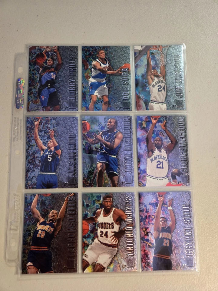 Juego completo Fleer Metal Baloncesto Serie 1 1996-97 con Kobe Bryant RC Foto 3 de 4