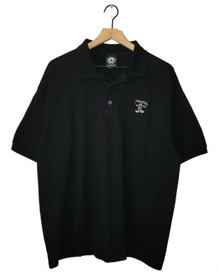 THRASHER Skateboard Magazine Polo Shirt Little Gonz Black Skate Mens NEW XL