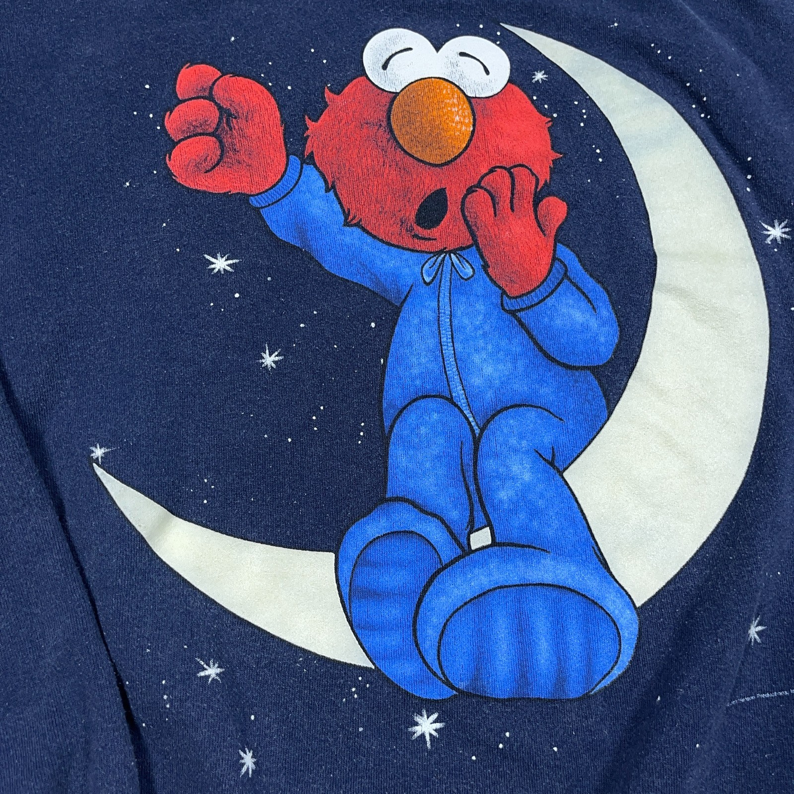 Vintage Sesame Street Elmo Sweatshirt Adult XL Crewneck 90s Sleeping Moon RARE image 4