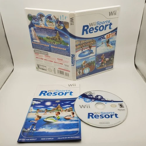 Wii Sports Resort (Nintendo Wii, 2009) CIB Complete In Box W/ Manual, Tested