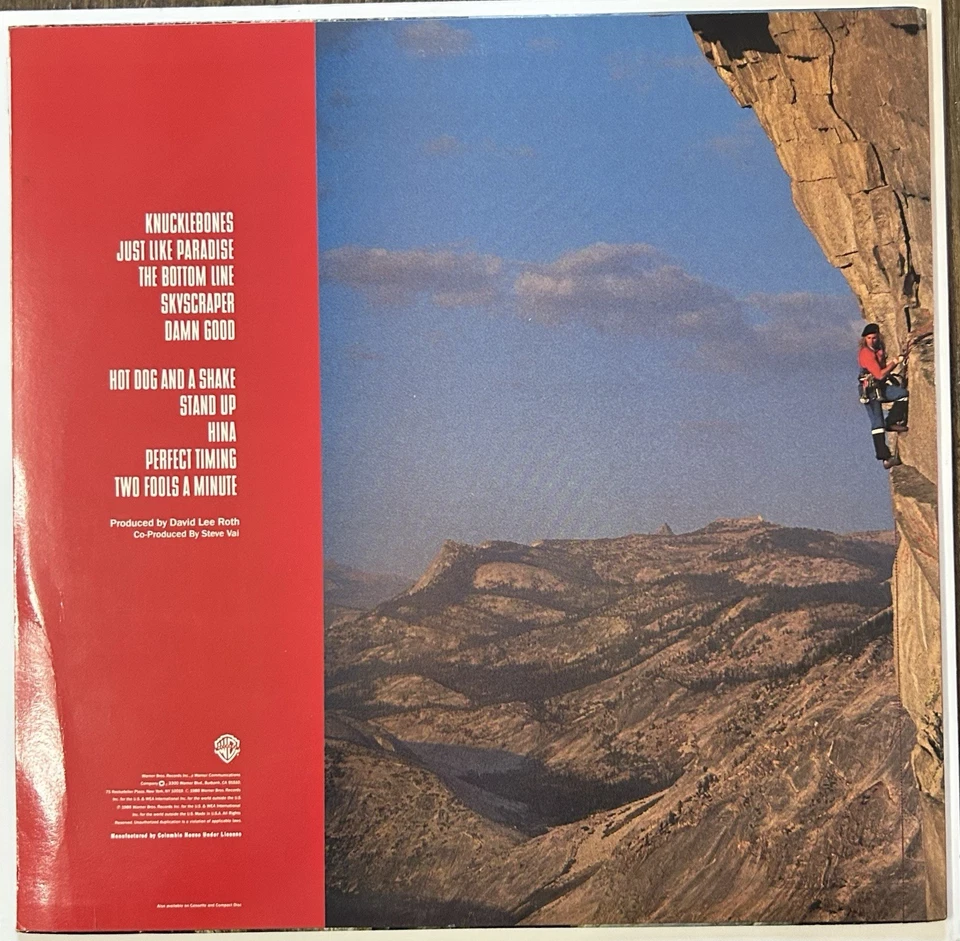 David Lee Roth Skyscraper 1988 Vinyl LP Record, Very Good Condition. Foto 2 de 4