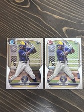 Luis Lara 2023 Bowman 1st Bowman Chrome Prospect #BCP-100 - Milwaukee Brewers