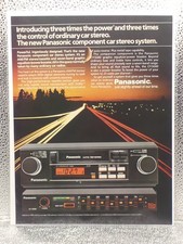 Vintage Panasonic Car Stereo System Magazine 1985 Print Advertising Full Page Ad