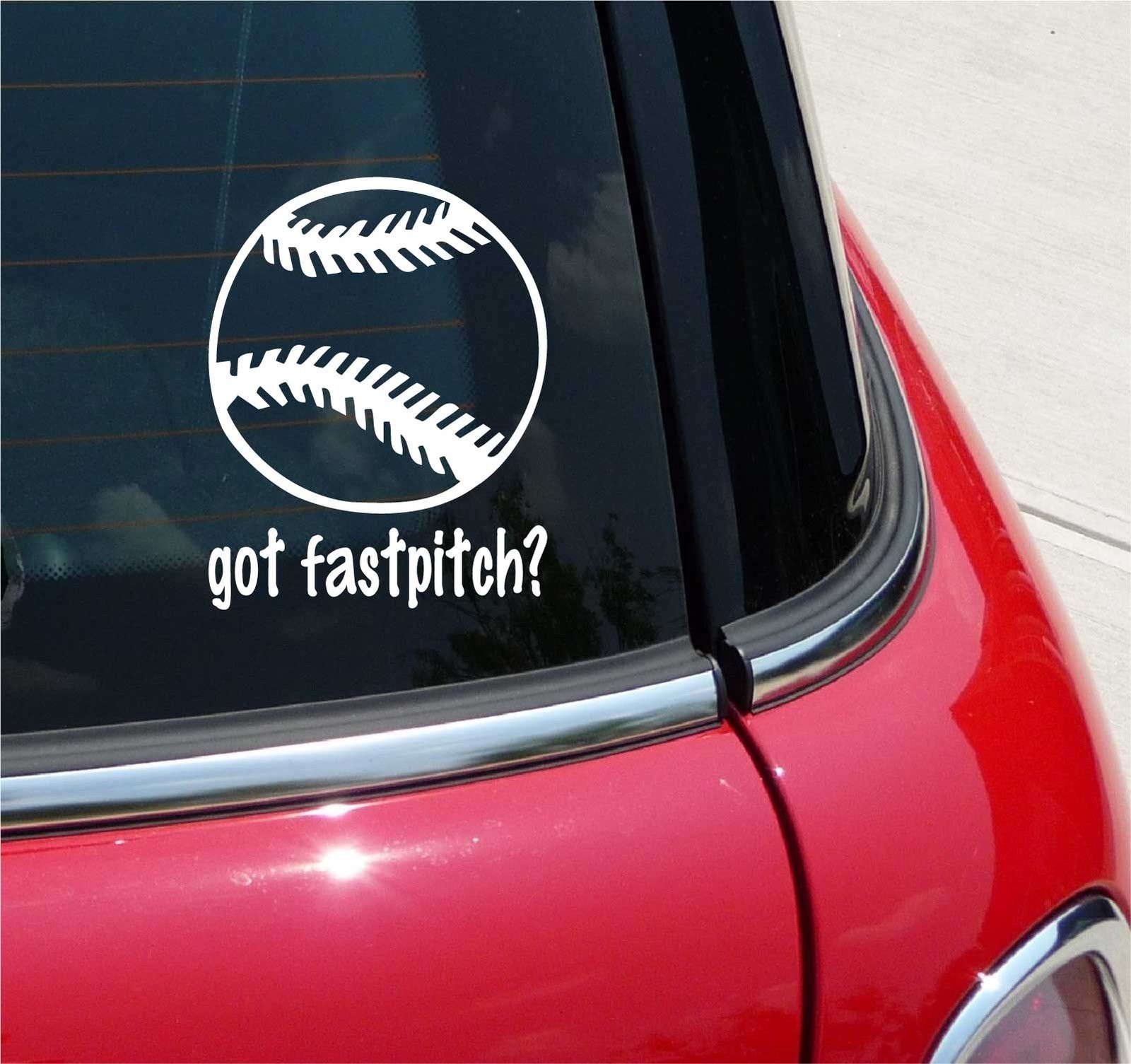 GOT FASTPITCH? SOFTBALL GRAPHIC DECAL STICKER ART CAR WALL DECOR