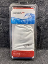 1 Speedo WHITE LYCRA COMFORT SWIM CAP LIGTHWEIGHT Adulth 15 NEW